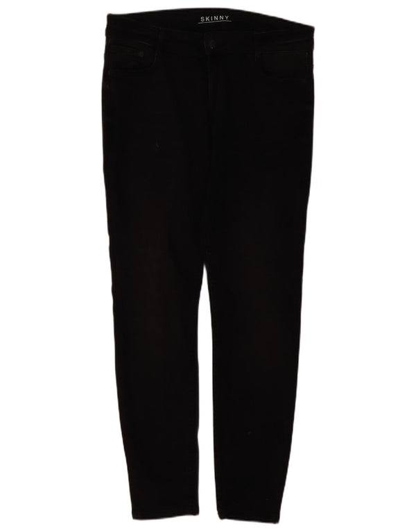 Marks & Spencer Damen Skinny Jeans UK 14 Large W34 L29 Schwarze Baumwolle