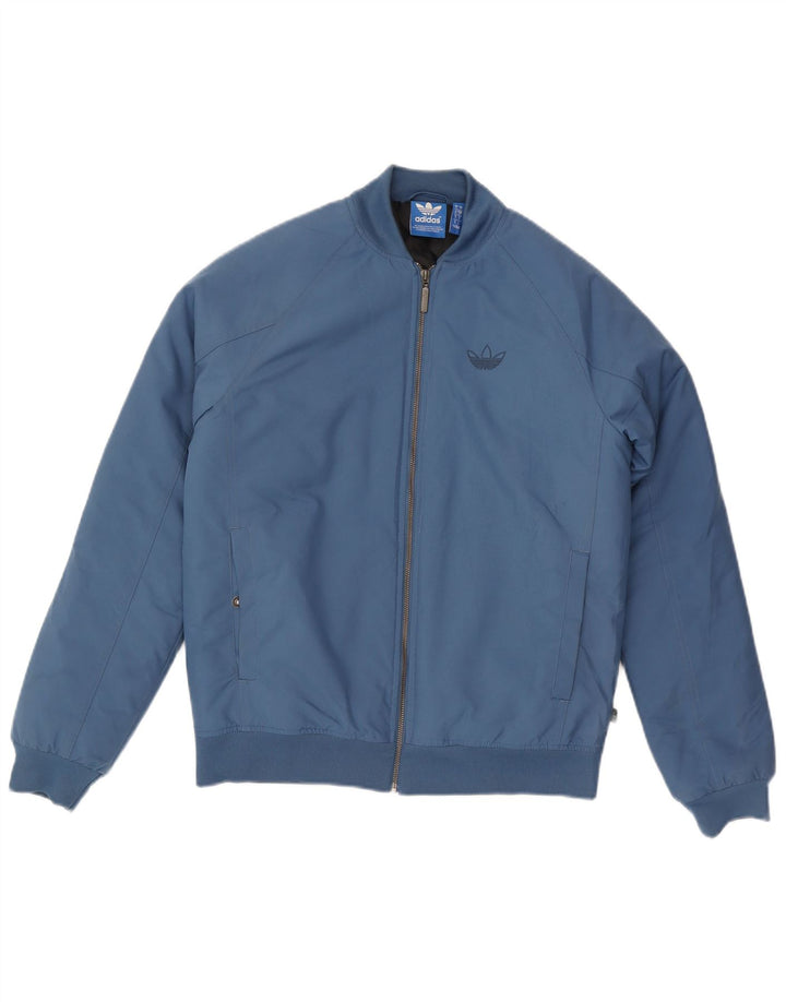 Adidas Herren Bomberjacke UK 36 Small Blau Polyester