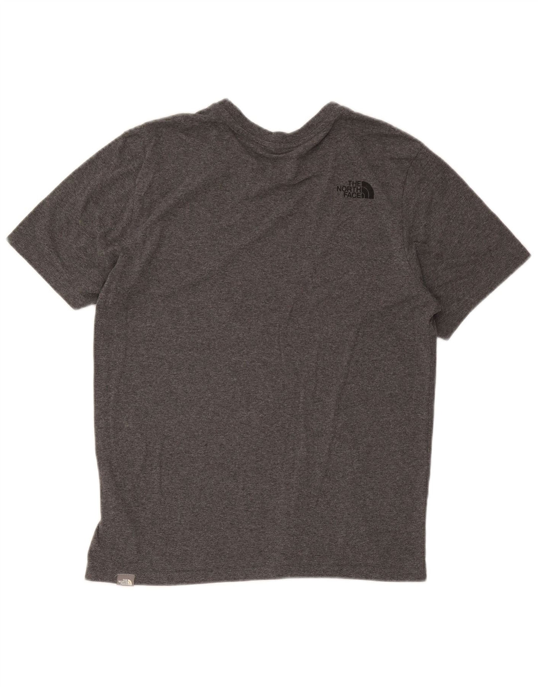 The North Face Herren-T-Shirt-Oberteil aus mittelgrau gesprenkelter Baumwolle