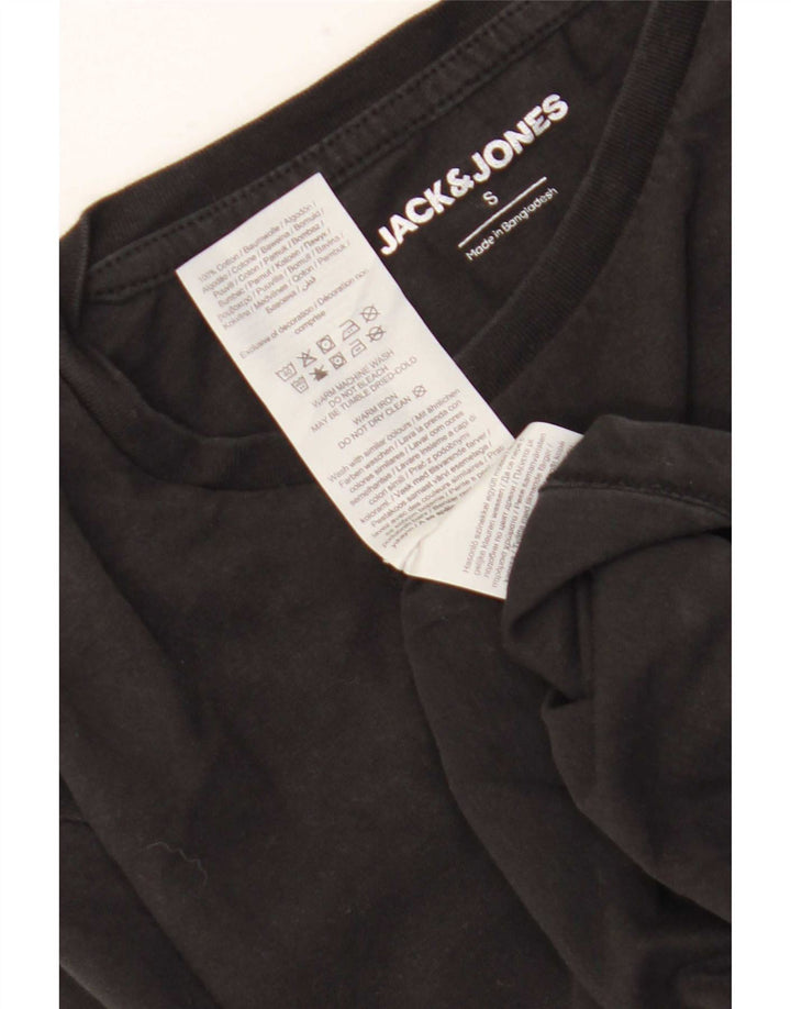 Jack & Jones Herren T-Shirt Top Small Schwarz Baumwolle