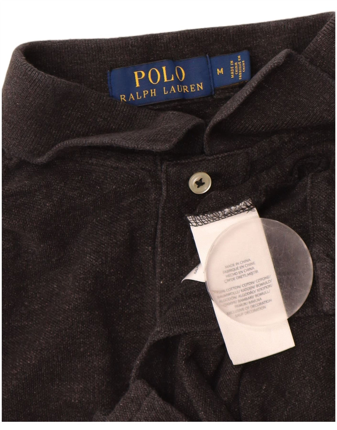 Polo Ralph Lauren Herren-Poloshirt aus mittelgrauer Baumwolle