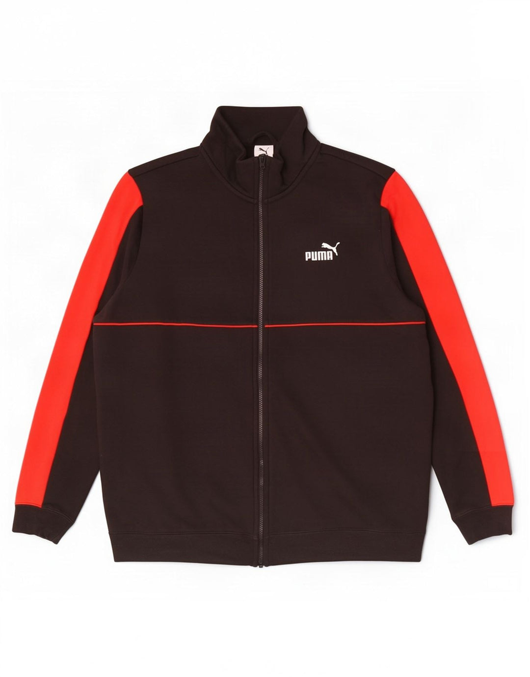 Puma Herren-Trainingsanzug-Oberteil, Jacke, XL, Schwarz, Colourblock-Baumwolle