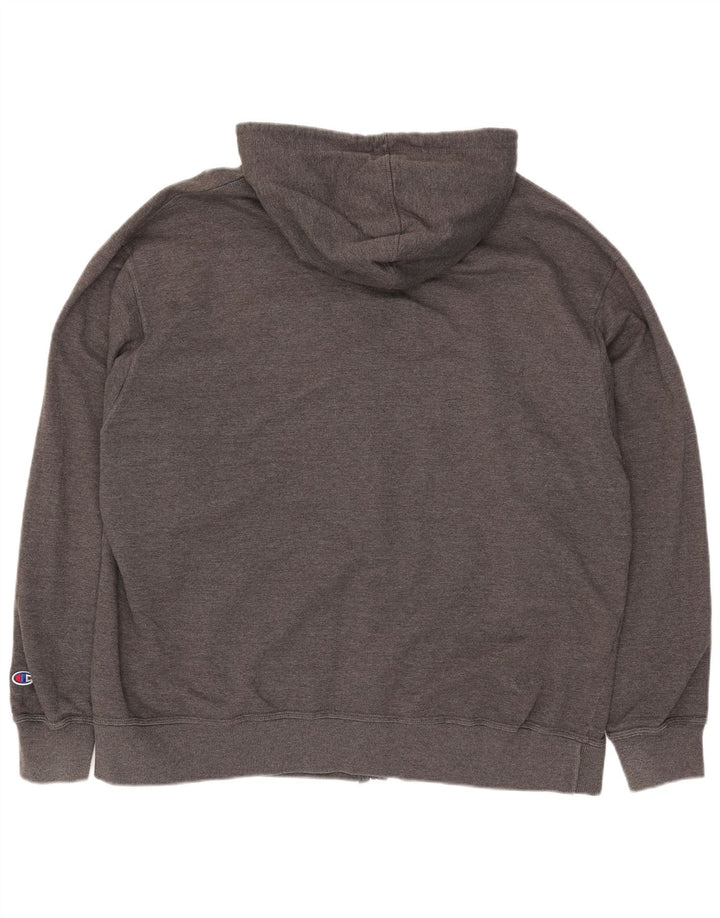 Champion Herren-Kapuzenpullover mit Reißverschluss, 2XL, graue Baumwolle