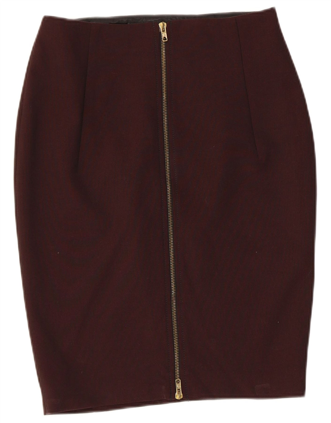 Zara Damen Bleistiftrock Medium W28 Kastanienbraune Viskose
