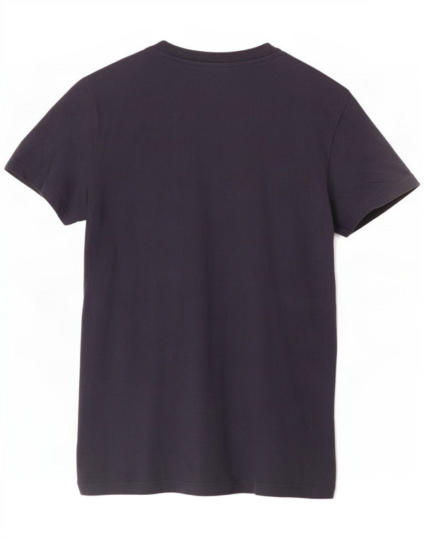 Adidas Damen Graphic T-Shirt Top UK 12/14 Medium Marineblau Baumwolle