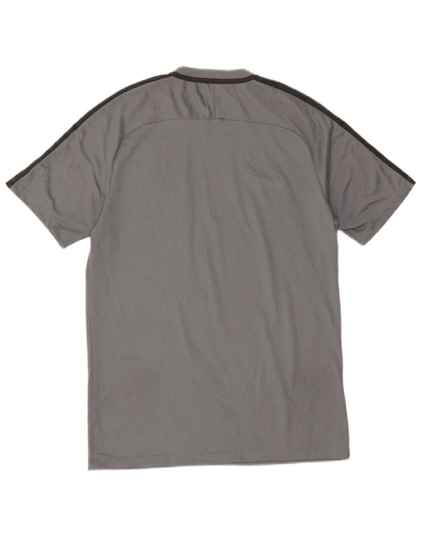 Nike Dri Fit T-Shirt-Oberteil für Herren, mittelgrau, Farbblock