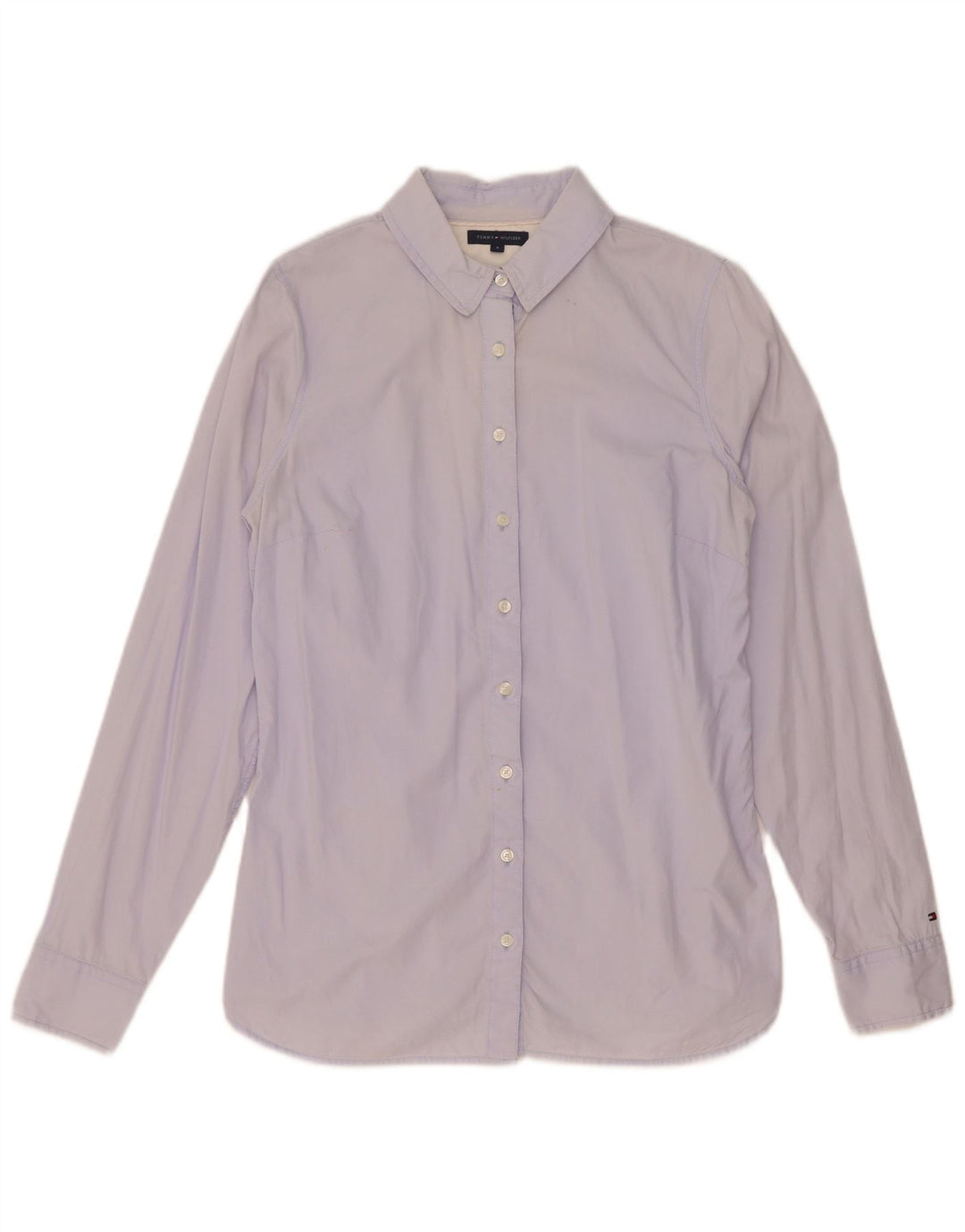 Tommy Hilfiger Damenhemd US 8 mittelblaue Baumwolle