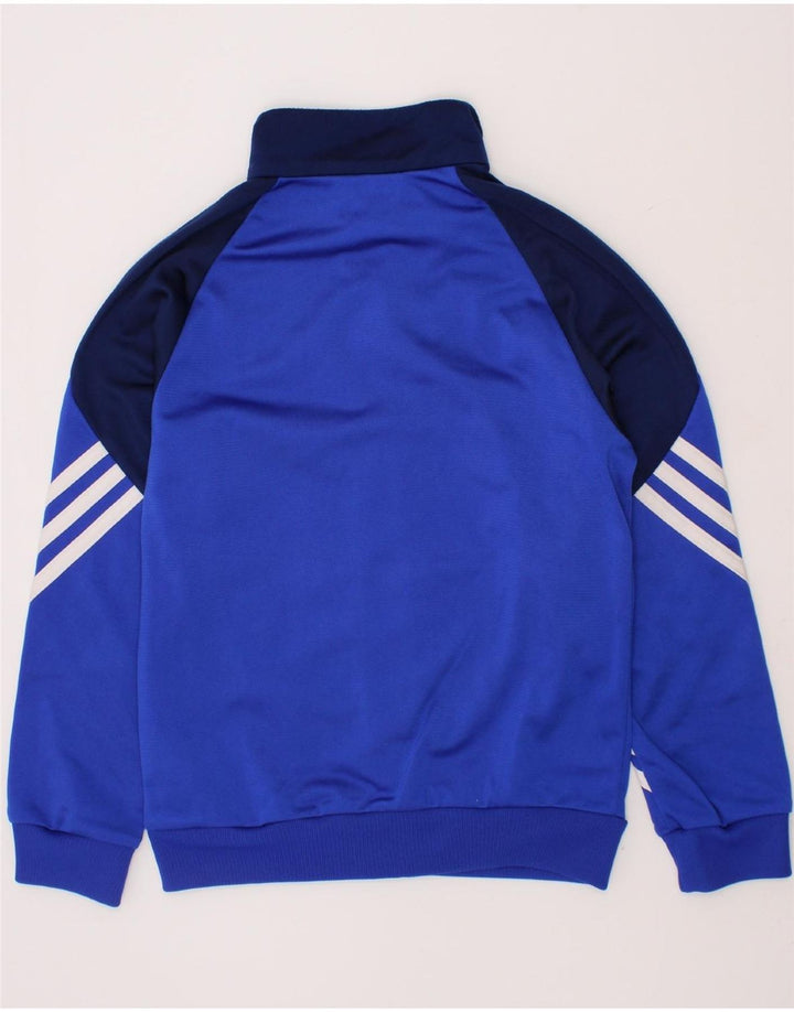 ADIDAS Boys Tracksuit Top Jacket 7-8 Years Small Blue Colourblock Vintage Adidas and Second-Hand Adidas from Messina Hembry 
