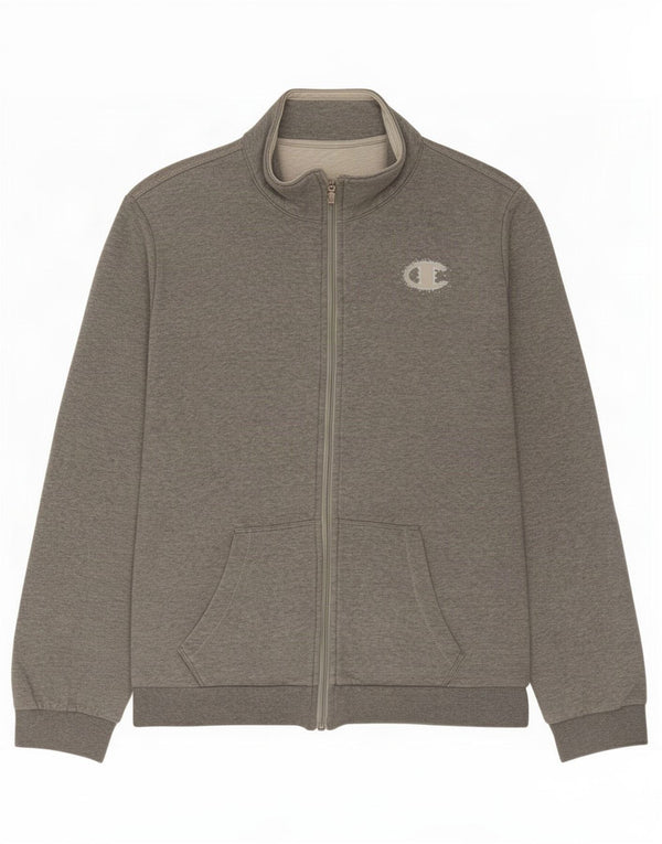 Champion Damen-Trainingsanzug-Top-Jacke, UK 18, XL, graue Baumwolle