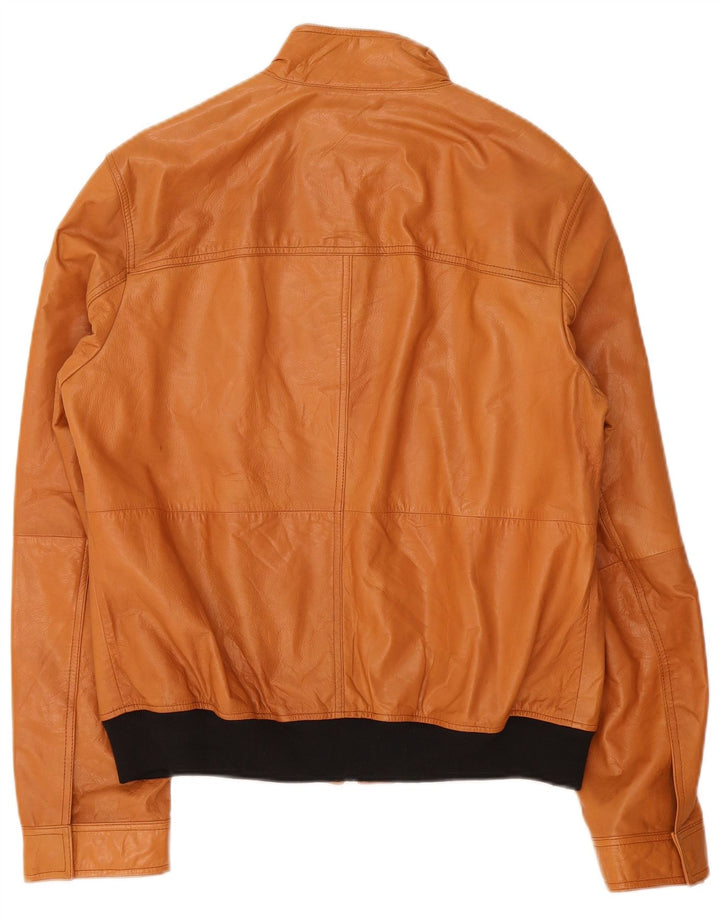 Trussardi Jeans Herren Lederjacke IT 54 2XL Braun