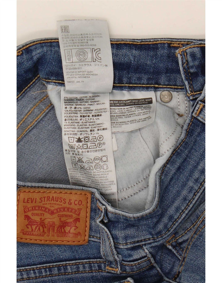Levi's Damen 714 Straight Jeans W25 L32 Blaue Baumwolle