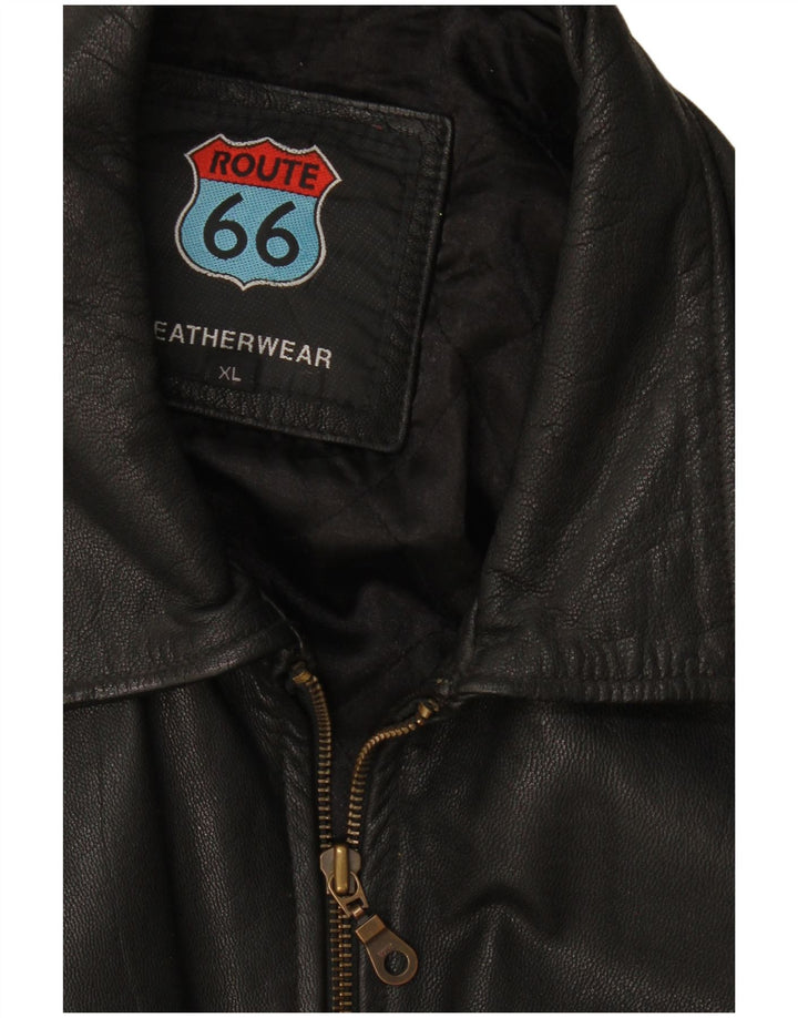 Route 66 Herren Lederjacke UK 42 XL Schwarz