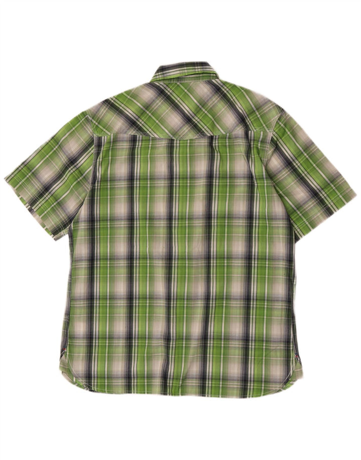 Berghaus Herren-Kurzarmhemd, groß, grün kariert, Polyester