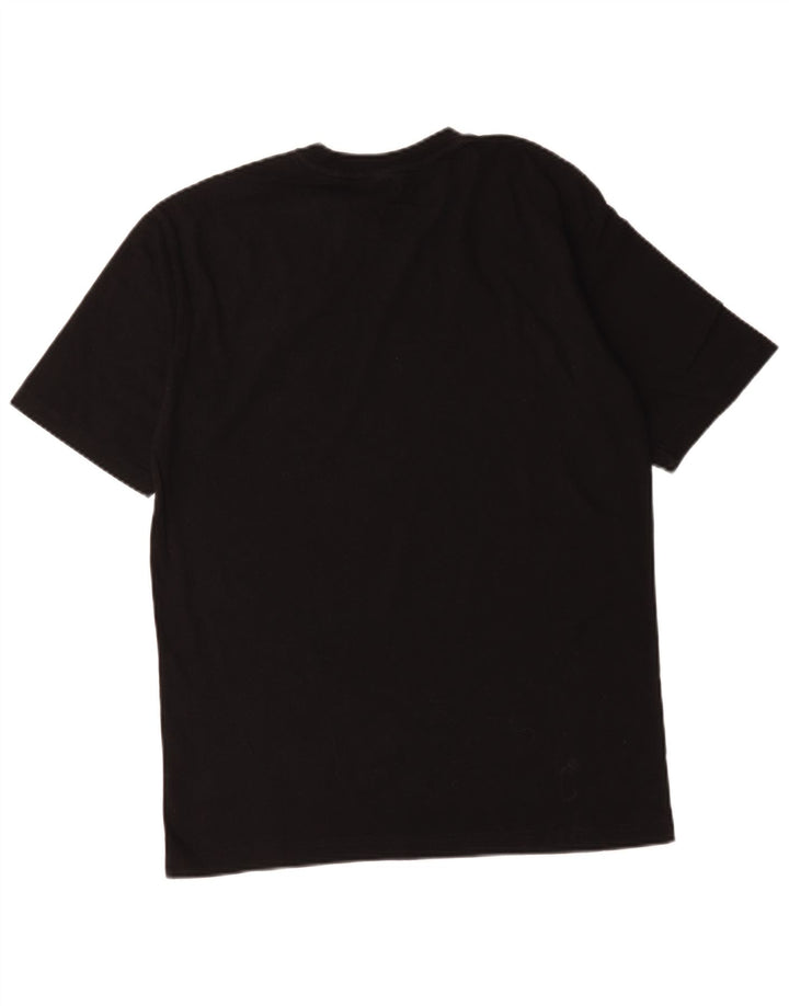 Fila Herren T-Shirt Top Small Schwarz Baumwolle