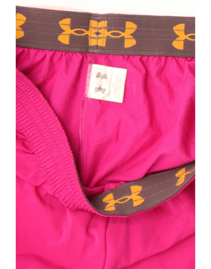 Under Armour Damen Sportshorts UK 16 Large Rosa Polyester
