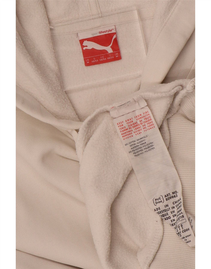 PUMA Herren Kapuzenpullover aus mittelweißer Baumwolle