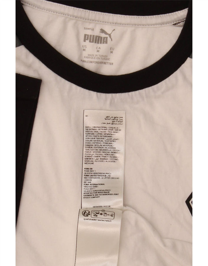 Puma Herren Borussia Mönchengladbach Grafik T-Shirt Top Medium Weiß