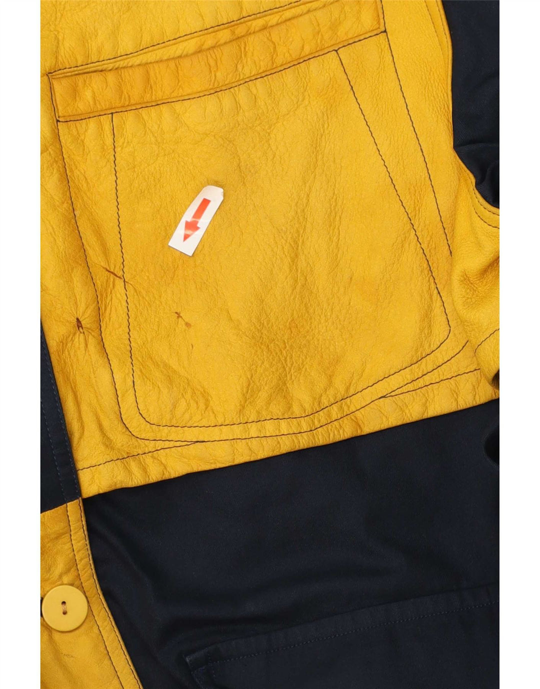Vintage Damen Utility-Jacke UK 16 Large Marineblau Farbblock