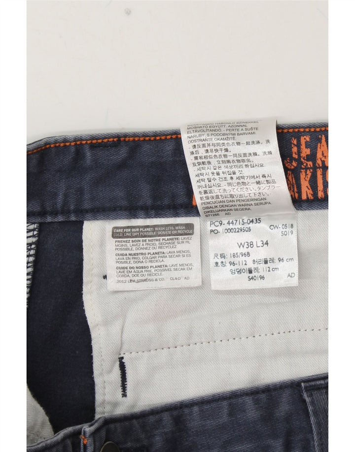 DOCKERS Gerade Chinohose für Herren, W38, L30, marineblaue Baumwolle