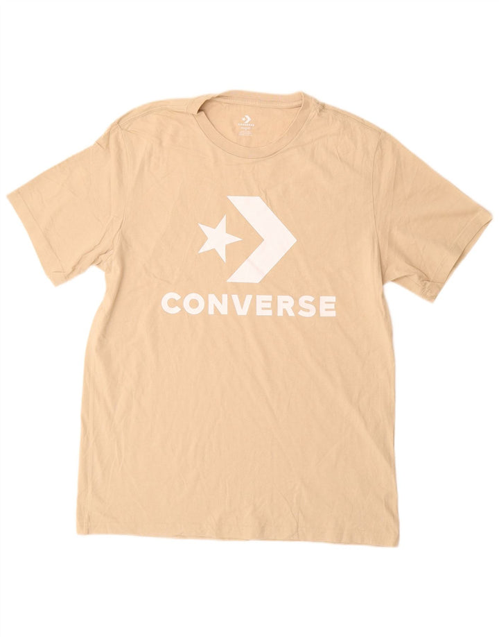 Converse Herren-T-Shirt mit Grafik, mittelbeige Baumwolle