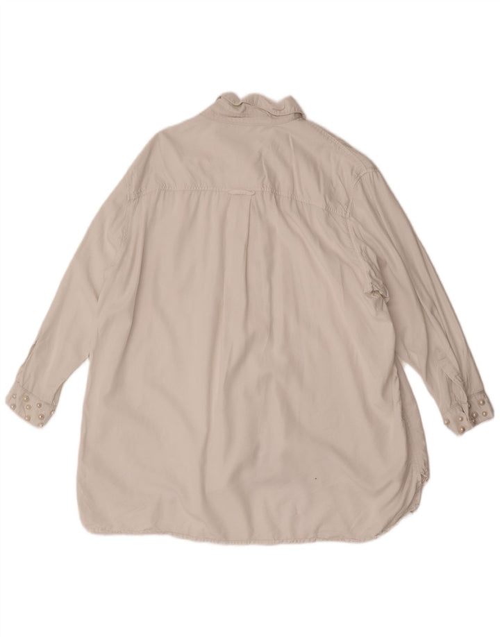 Zara Damen-Oversize-Hemdkleid, Gr. 46, Größe L, Weiß