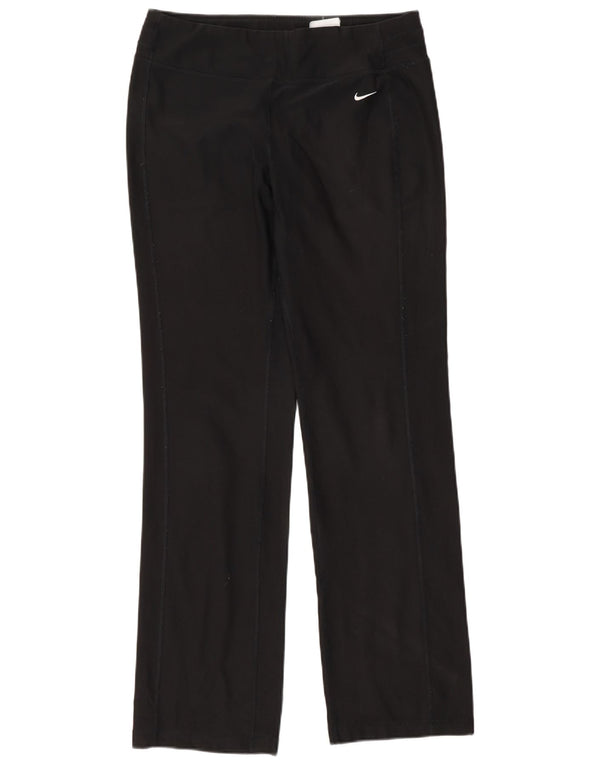 Nike Damen Dri Fit Trainingshose UK 14 Medium Schwarz Polyester