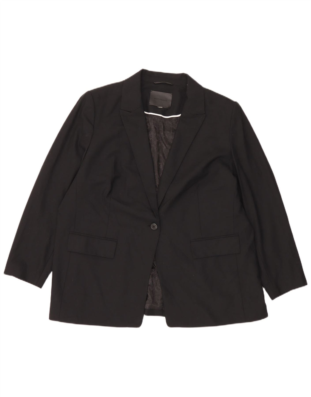 Marks & Spencer Damen Autograph 1-Knopf-Blazerjacke UK 18 XL Schwarz
