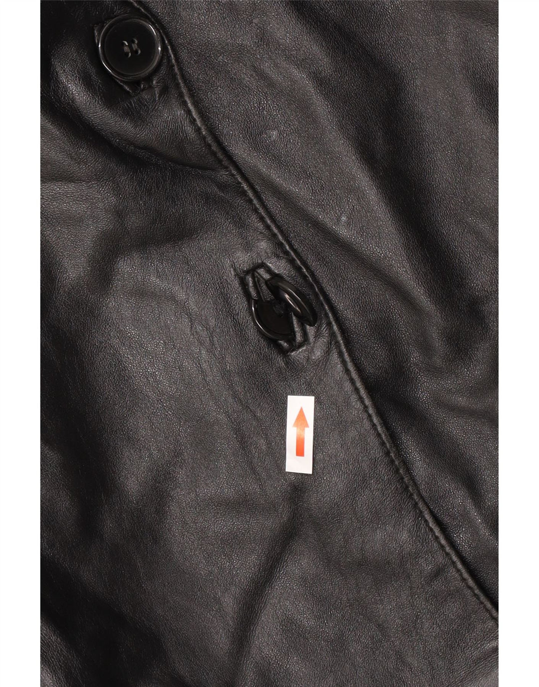 VINTAGE Damen Übergroßer Ledermantel IT 44 Mittelschwarzes Leder