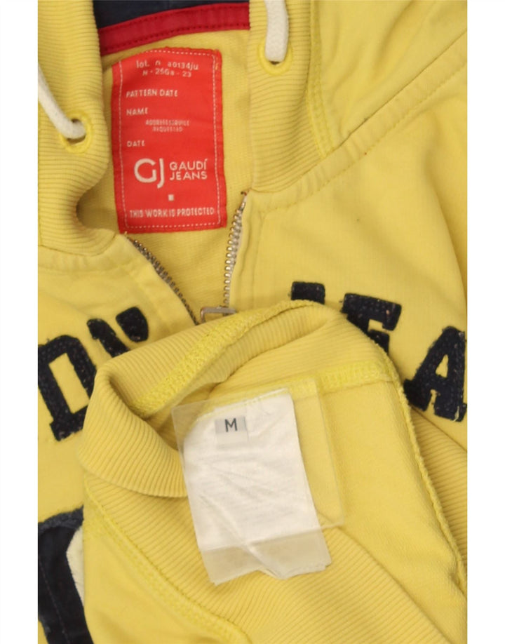 Gaudi Damen Graphic Zip Hoodie Pullover UK 12 Mittelgelb