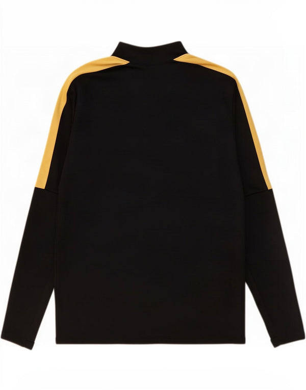 Nike Mens Dri Fit Zip Neck Pullover Tracksuit Top Medium Black Colourblock