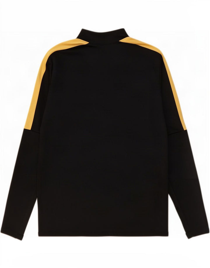 Nike Herren Dri Fit Pullover-Trainingsanzugoberteil mit Reißverschluss, Mittelschwarz, Farbblock