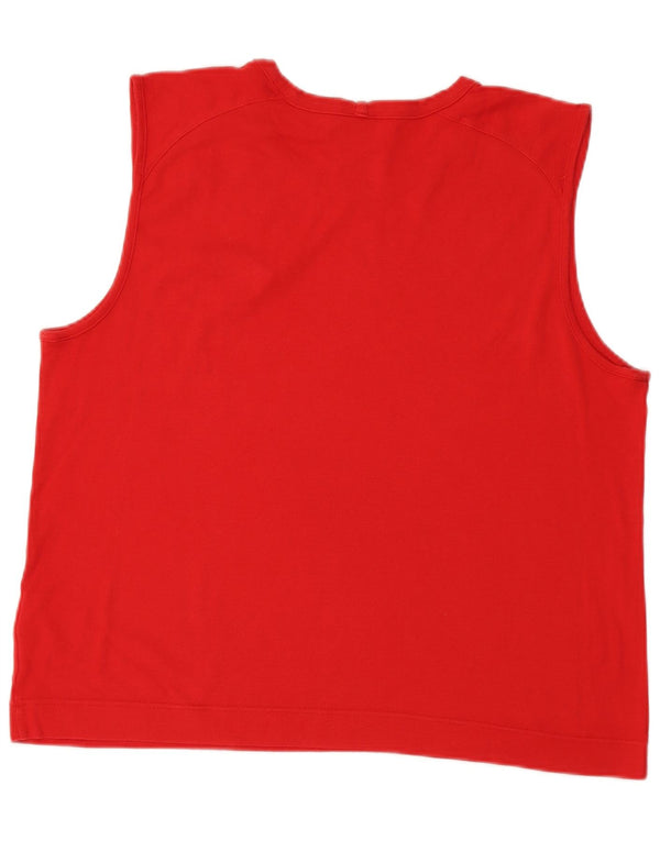 Adidas Mens Vest Top Large Red Cotton
