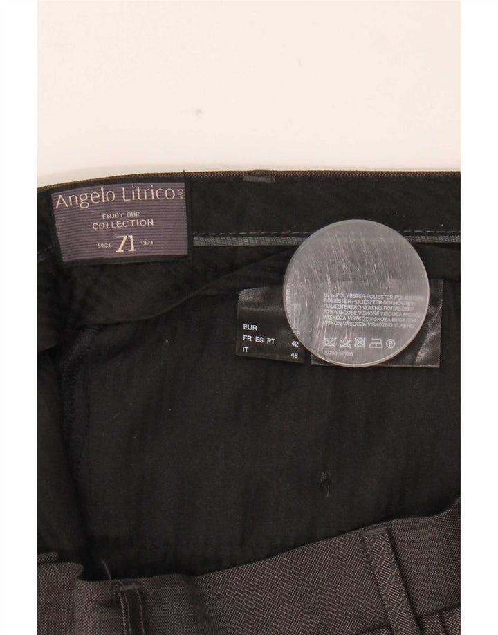 Angelo Litrico Herrenanzughose IT 48 Medium W34 L30 Grauer Nadelstreifen