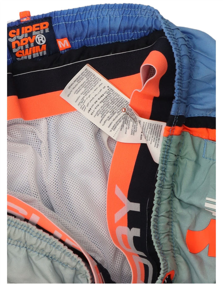 Superdry Herren-Badeshorts mit grafischem und abstraktem Muster, mittelgroß, mehrfarbig