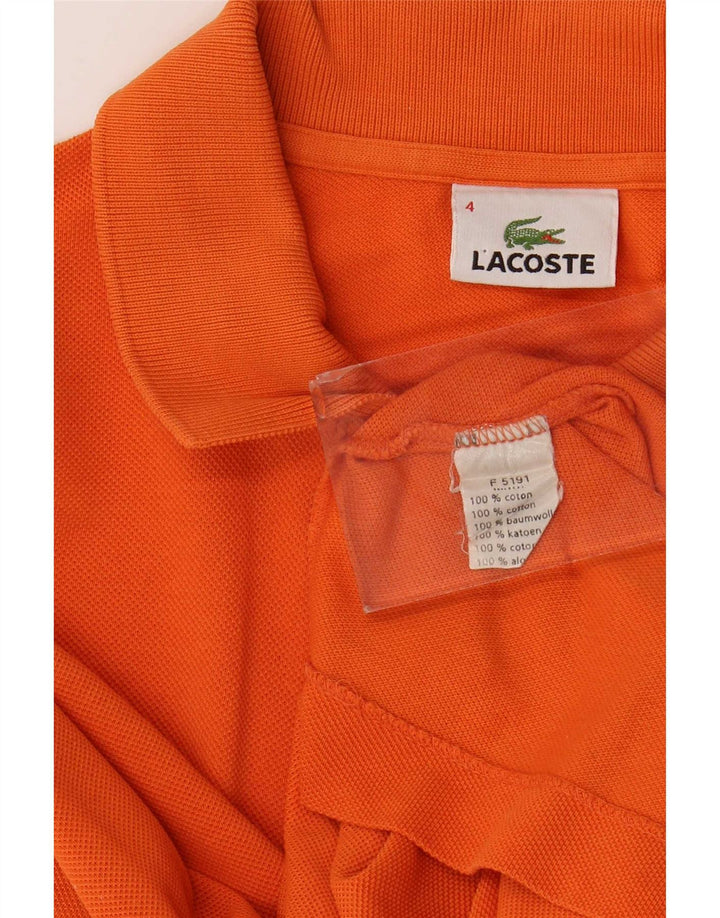 Lacoste Herren-Poloshirt, Größe 4, mittelorange Baumwolle