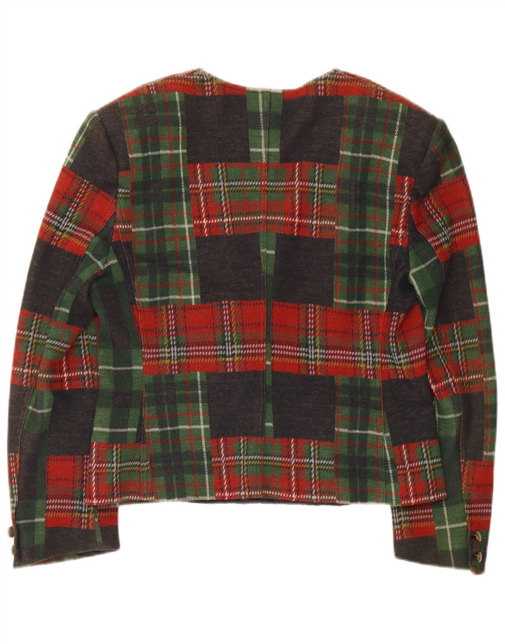 Johnny Lambs Damen Crop Blazer Jacke IT 44 Medium Mehrfarbig kariert