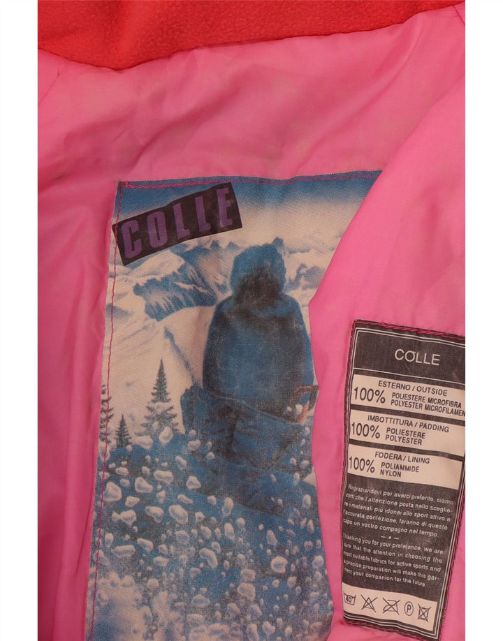 Colle Damen-Skijacke mit Kapuze, UK 10, Größe S, Rosa, Farbblock-Polyester