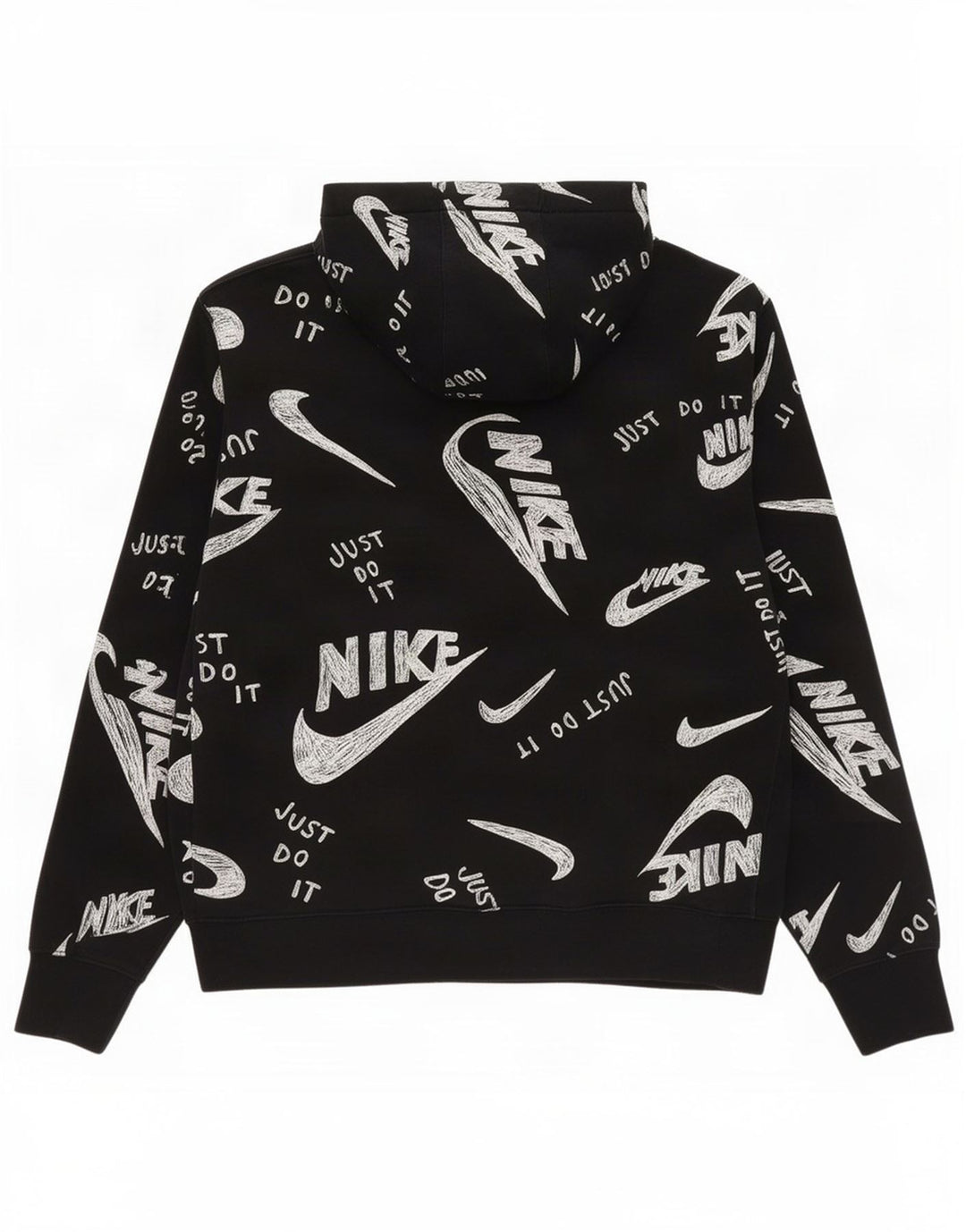 Nike Herren-Kapuzenpullover mit Grafik, mittelschwarz, Baumwolle