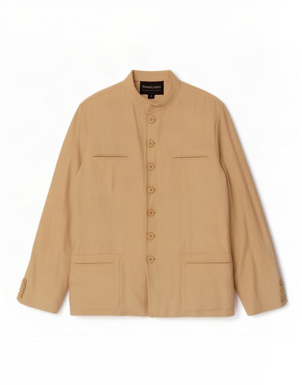 Ralph Lauren Damen Utility-Jacke US 10 Large Beige Leinen