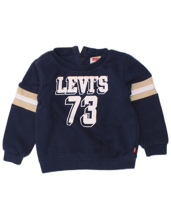 Levi's Sweatshirt-Pullover für Baby-Jungen, 18–24 Monate, Marineblau, Farbblock
