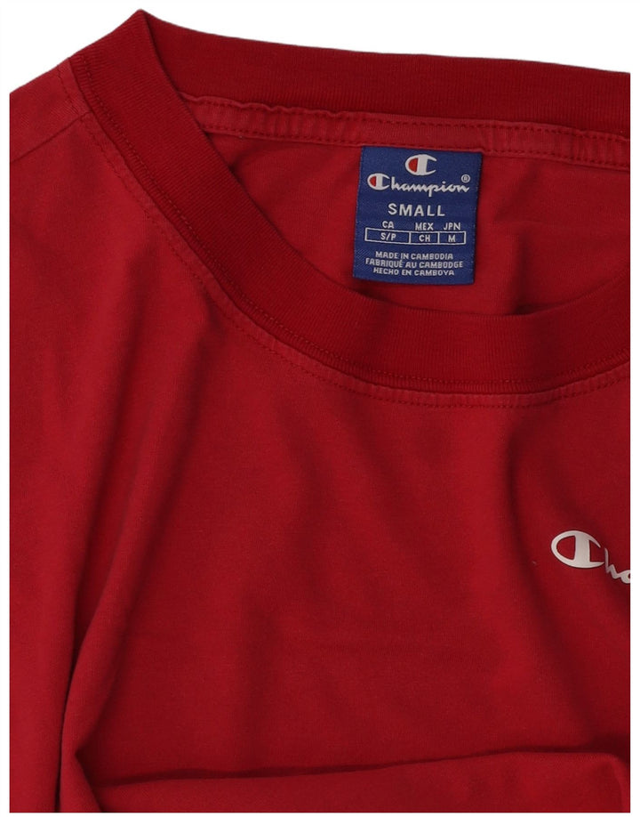 CHAMPION Womens Oversized T-Shirt Top UK 10 Small Red