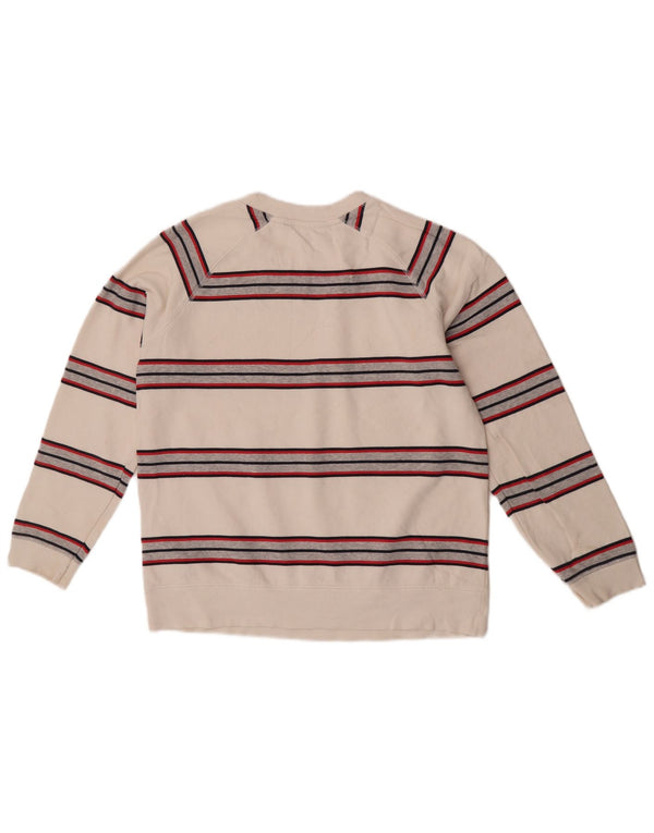 Crew Clothing Damen-Sweatshirt in Übergröße, Gr. 10, Größe S, Weiß, gestreift