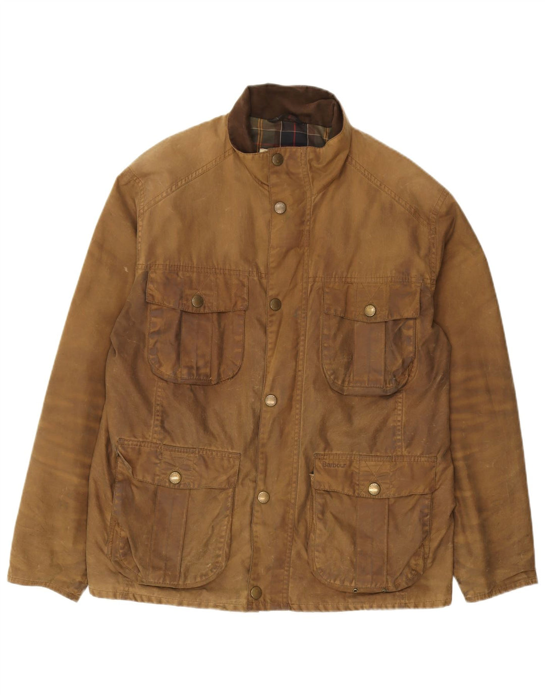 Barbour Herrenjacke aus gewachster Baumwolle, UK 40, große braune Baumwolle
