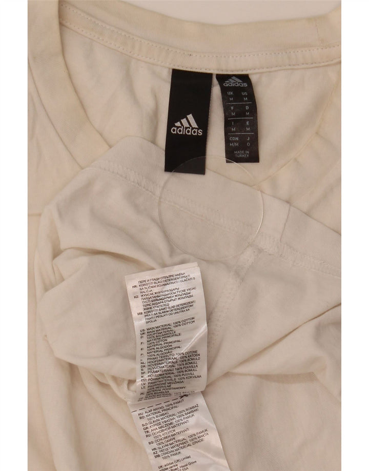 Adidas Herren T-Shirt Top Mittelweiße Baumwolle