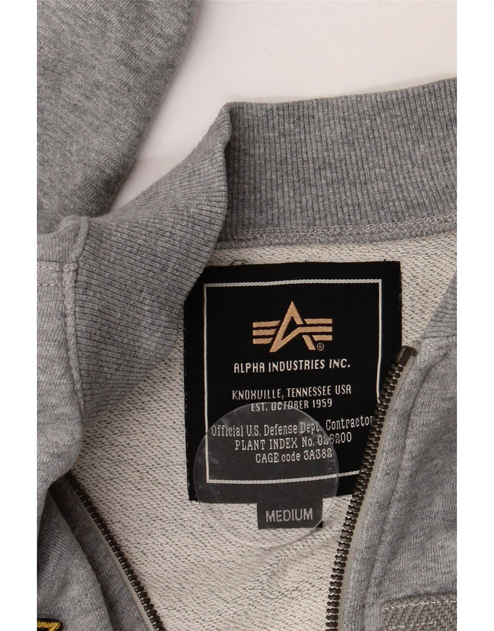 ALPHA INDUSTRIES Herren-Trainingsanzug-Top-Jacke Mittelgrau
