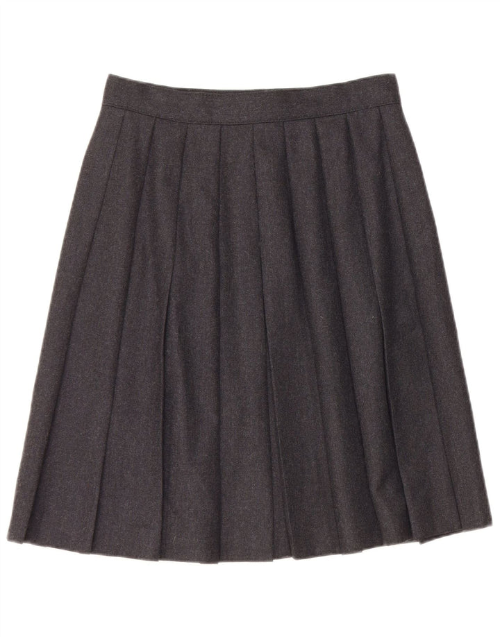 Bagarry Damen Faltenrock IT 44 Medium W26 Schwarz Schurwolle