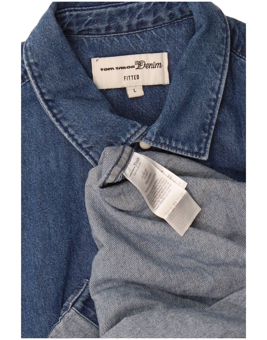 Tom Tailor Herren-Jeanshemd, groß, marineblau, Baumwolle