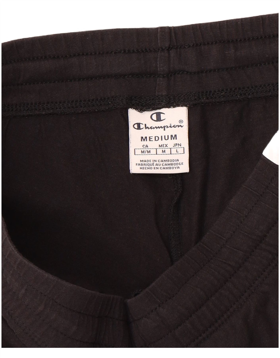 Champion Womens Graphic Sport Shorts UK 14 Mittelschwarz Farbblock