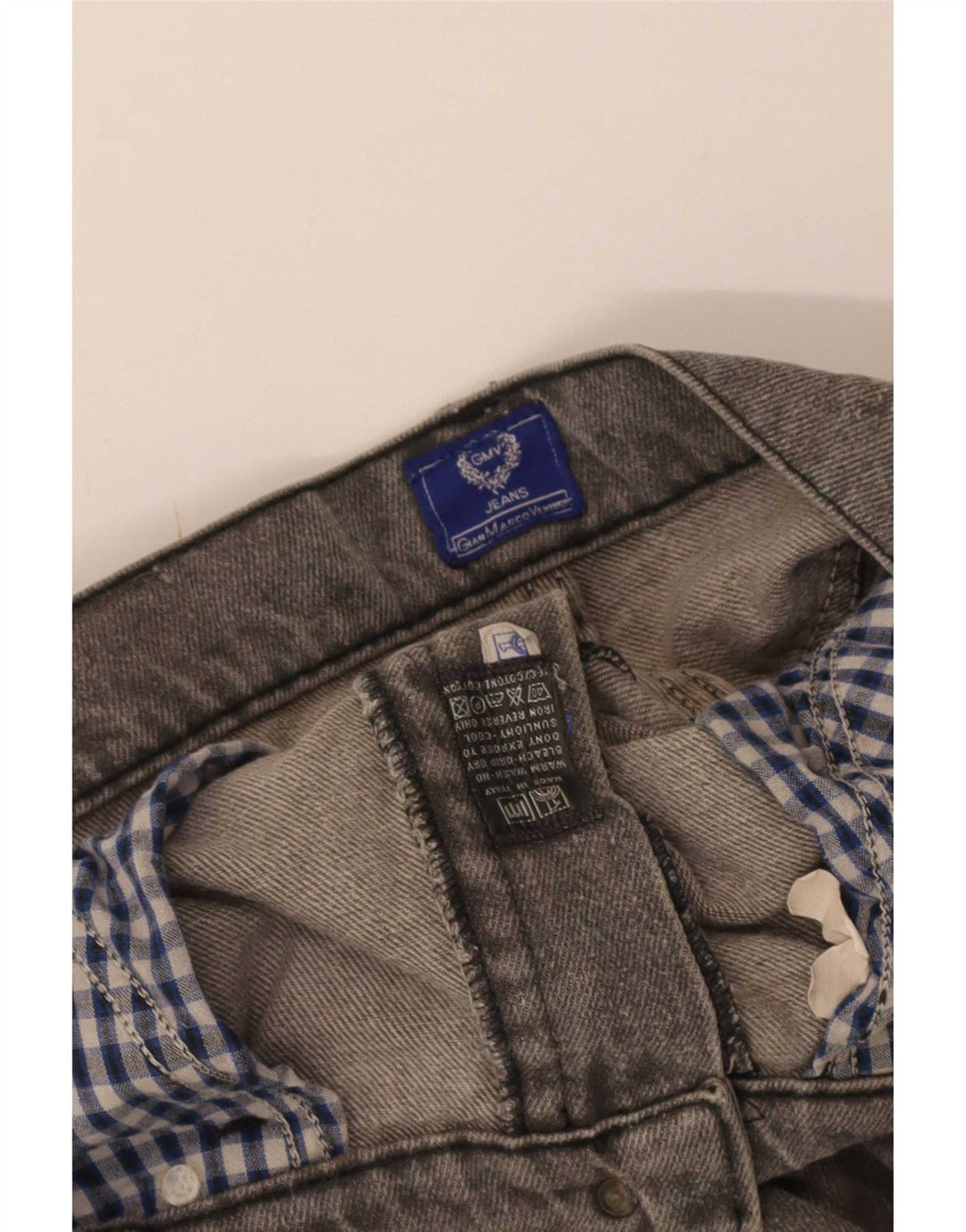 Gianmarco Venturi Herren Straight Jeans W32 L34 Graue Baumwolle