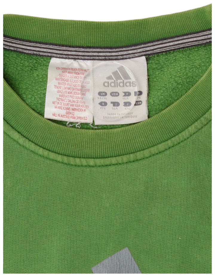 Adidas Jungen Graphic Top Langarm 15–16 Jahre grüne Baumwolle
